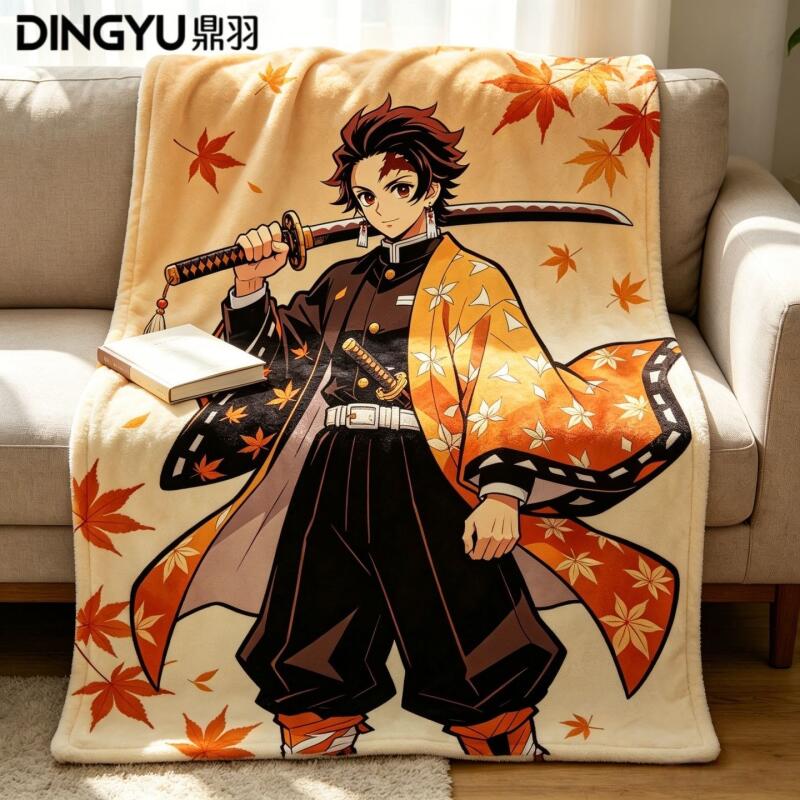 Travel Accessories As Gifts - Coperta in flanella Anime Demon Slayer,