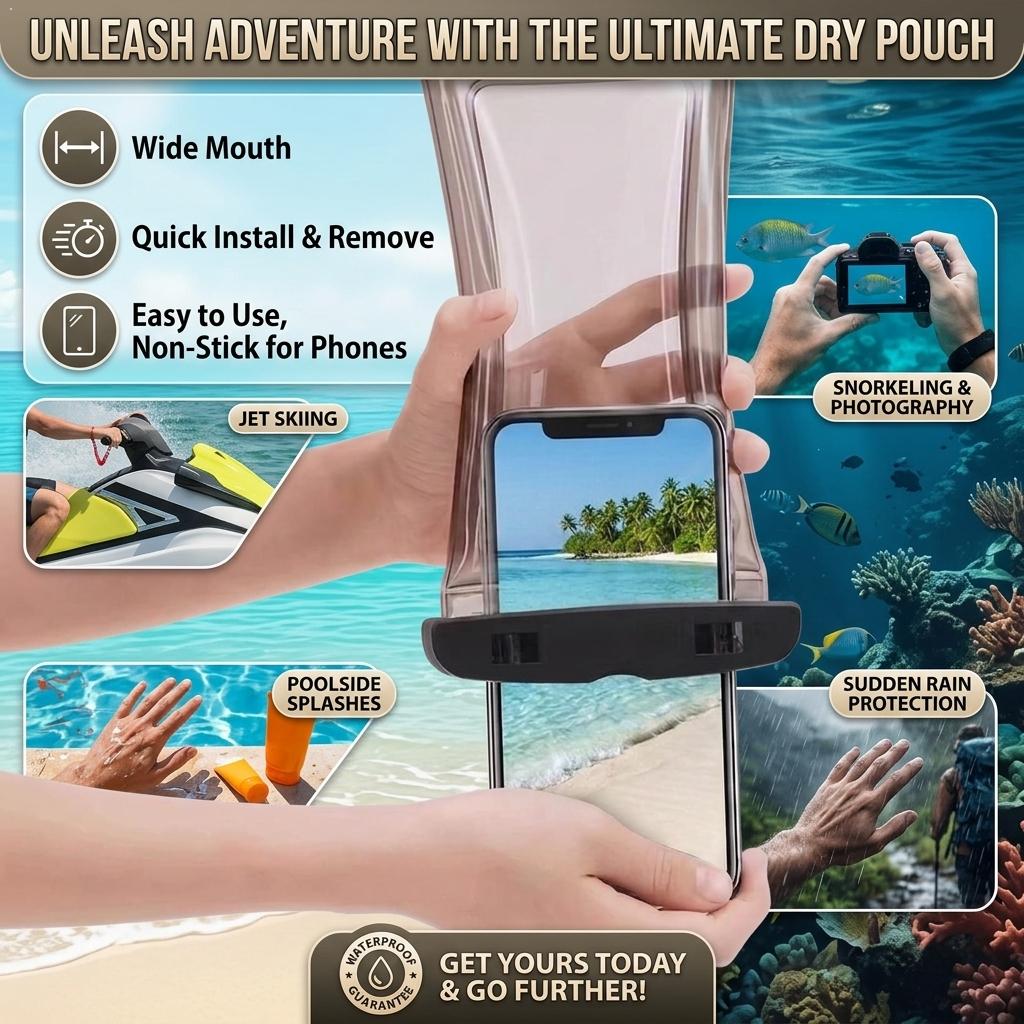 Travel Accessories And Bags - Custodia Impermeabile Trasparente per Telefono, Borsa