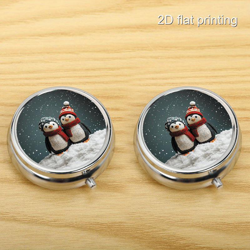 Scatola Rotonda Winter Penguin - Travel Accessories As Gifts recensione e prezzo