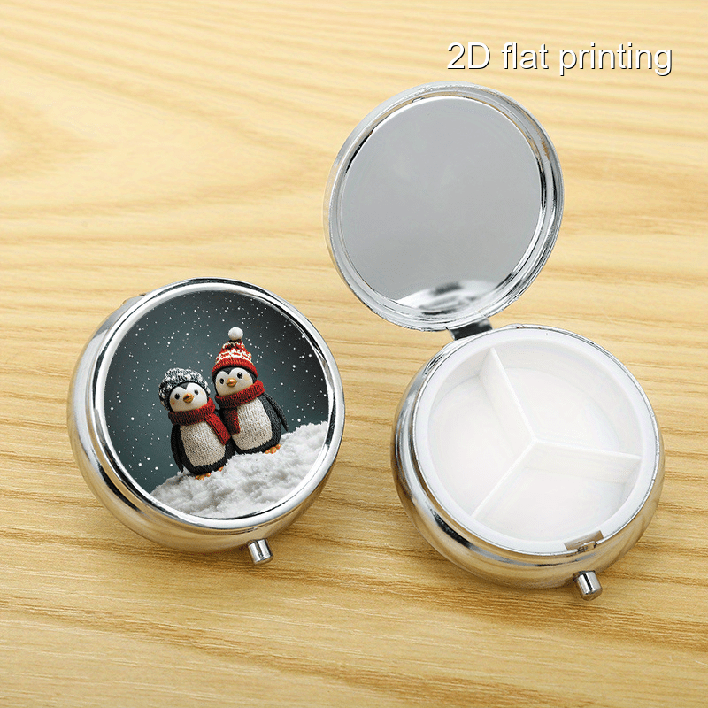 Scatola Rotonda Winter Penguin - Travel Accessories As Gifts recensione e prezzo