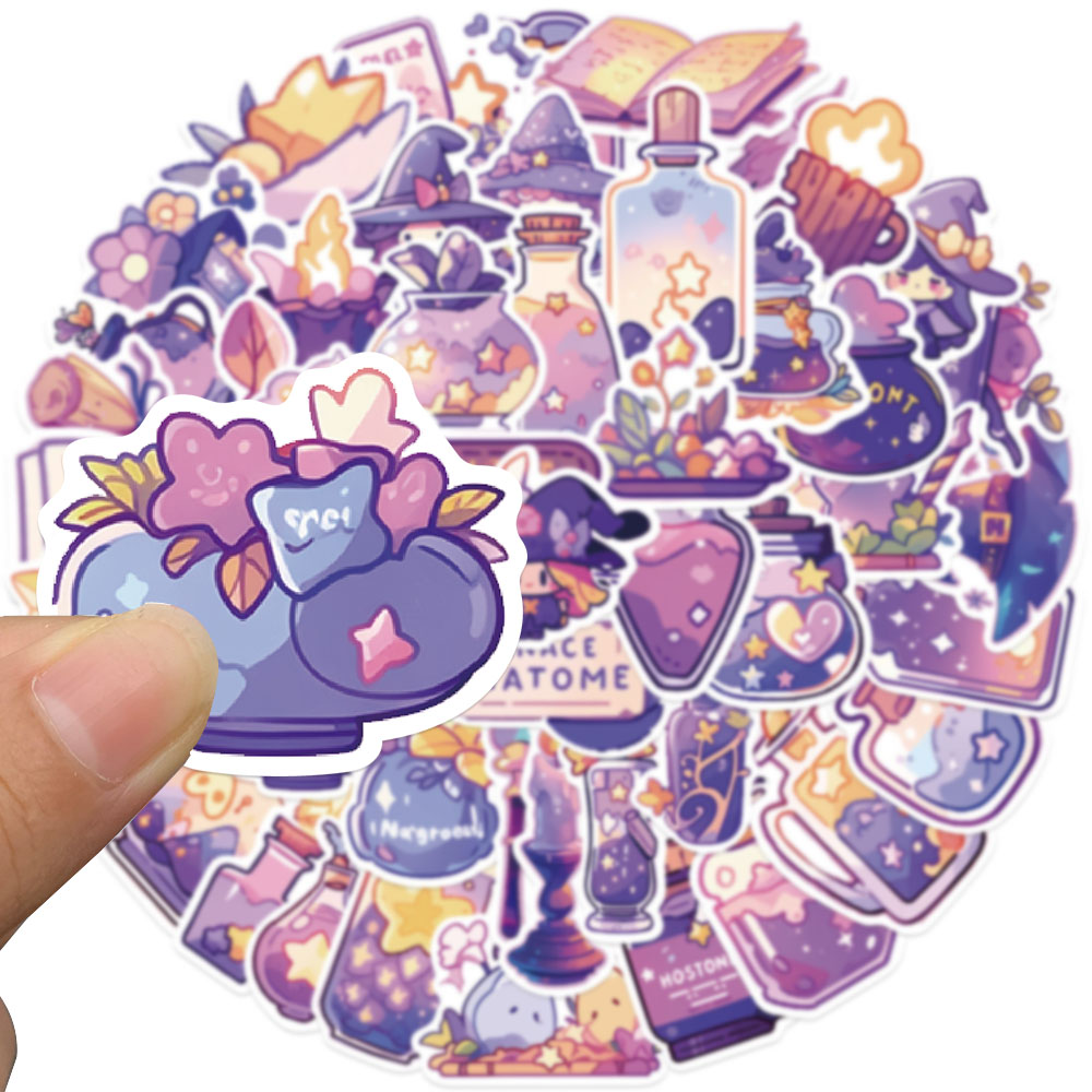 50 pezzi viola magia strega po - Sticker Luggage Decorative recensione e prezzo