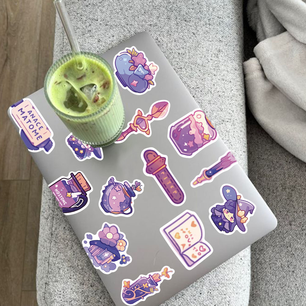 50 pezzi viola magia strega po - Sticker Luggage Decorative recensione e prezzo