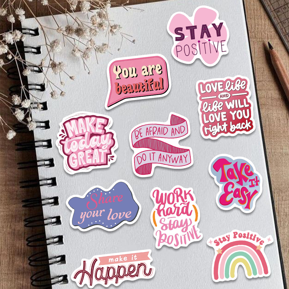 50 adesivi con frase ispiratri - Sticker Luggage Decorative recensione e prezzo